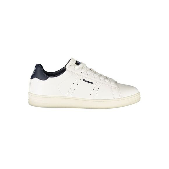 Blauer White Leather Men Men's Sneaker - Picture 1 of 3